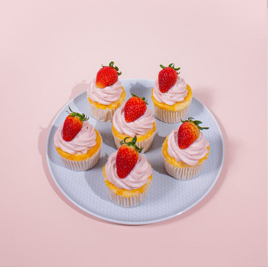 Strawberry Chiffon Cupcakes (Box of 6)
