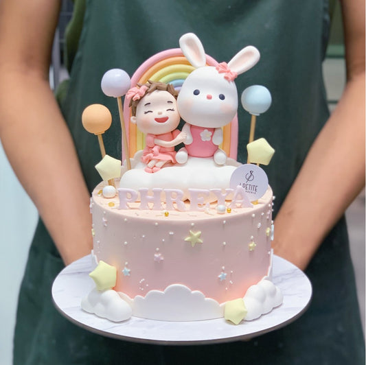 Bunny and Baby Girl Dreamland Cake