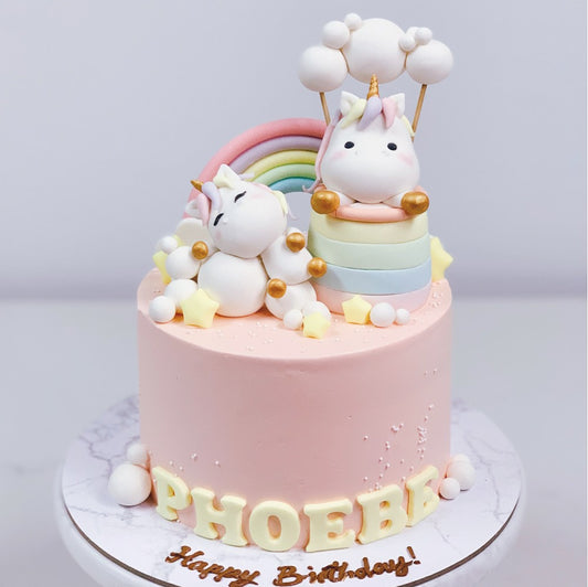Dreamy Unicorn Hotair Balloon Cake