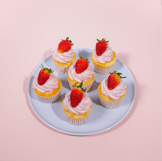 J Petite Patisserie Strawberries Chiffon Cupcakes