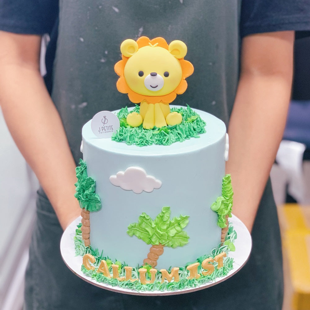 Lion and Palm Trees Cake