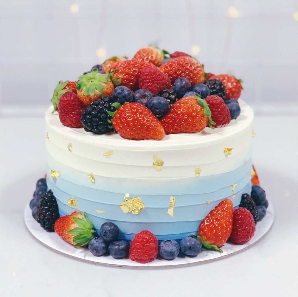 Mixed Berries Ombre Cake