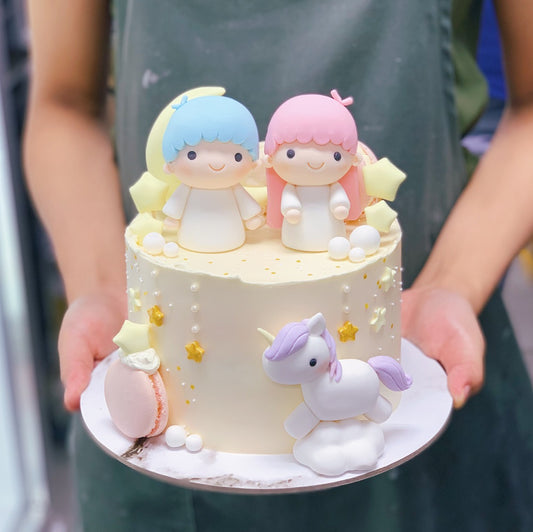 My Little Twin Star with Unicorn Cake