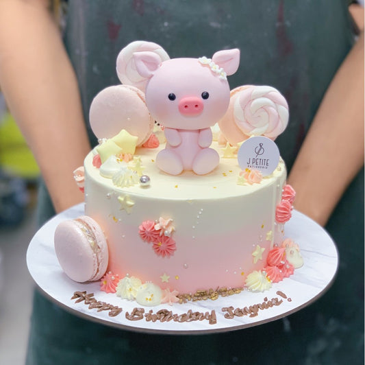 Pastel Candyland with Piggy Cake