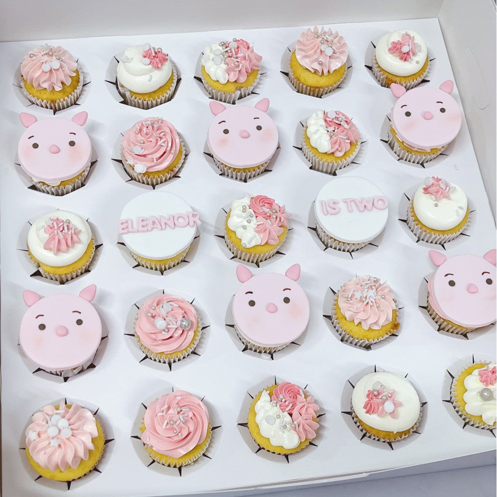 Pinky Pig Cupcakes (Box of 12)