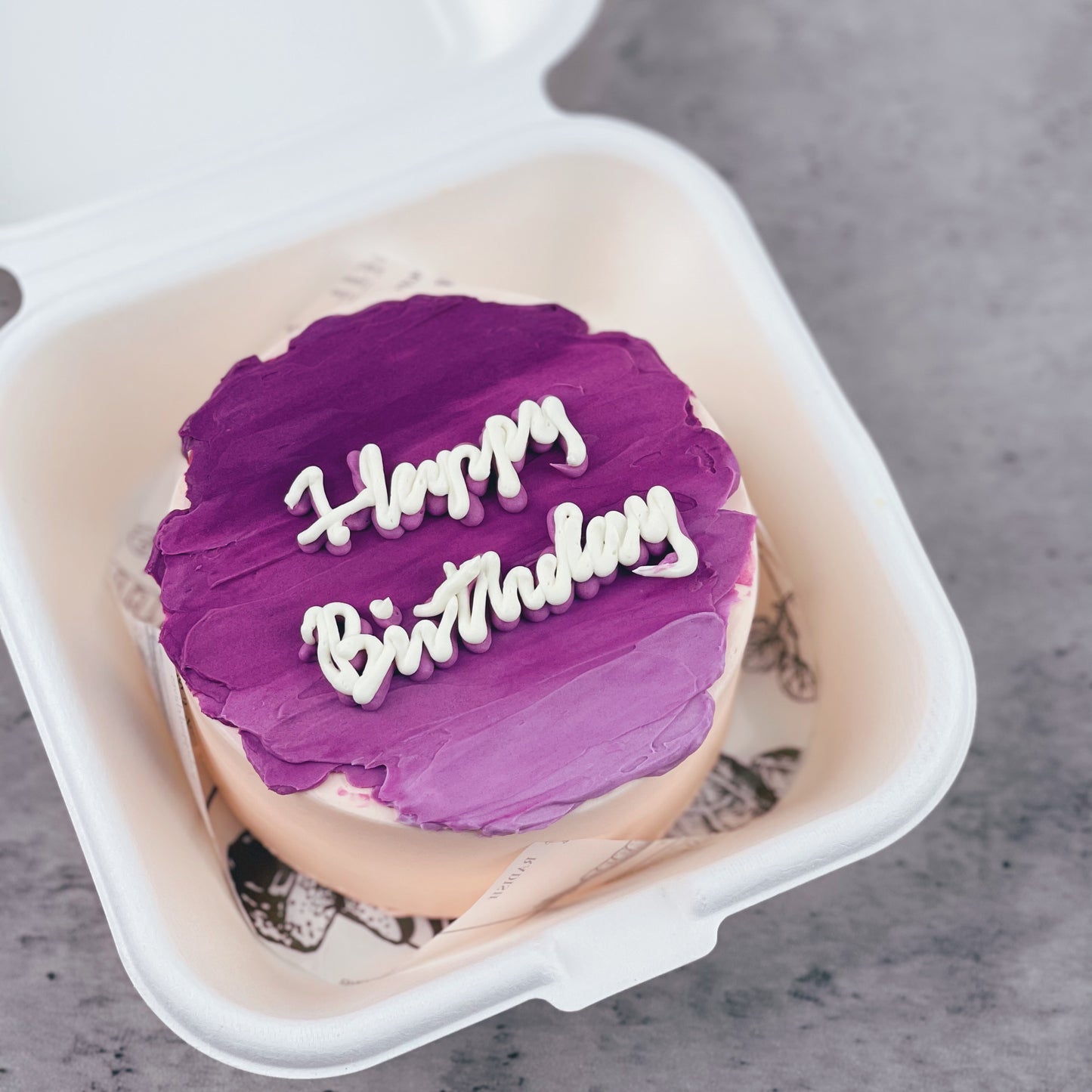 Purple Gradient Korean Bento Cake