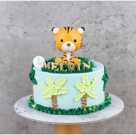 Tiger and Palm Trees Cake